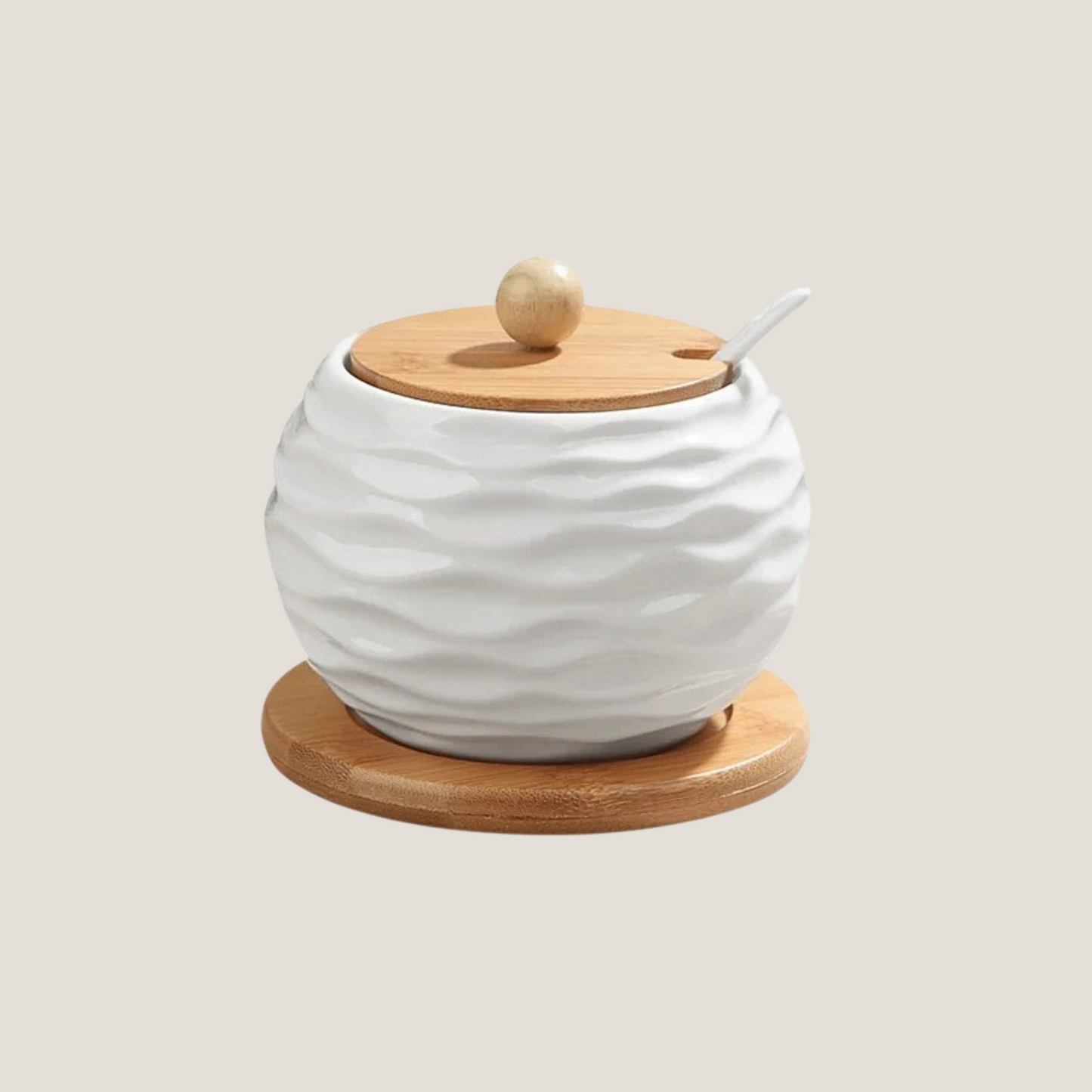 Ceramic Jar with Bamboo Lid