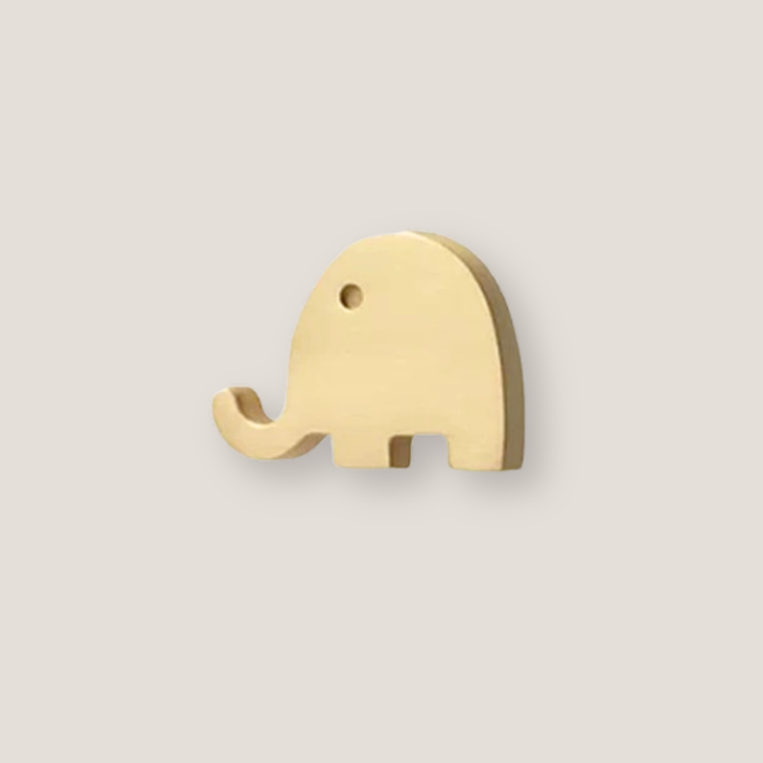 Elephant Brass Drawer Knob for Kids Room