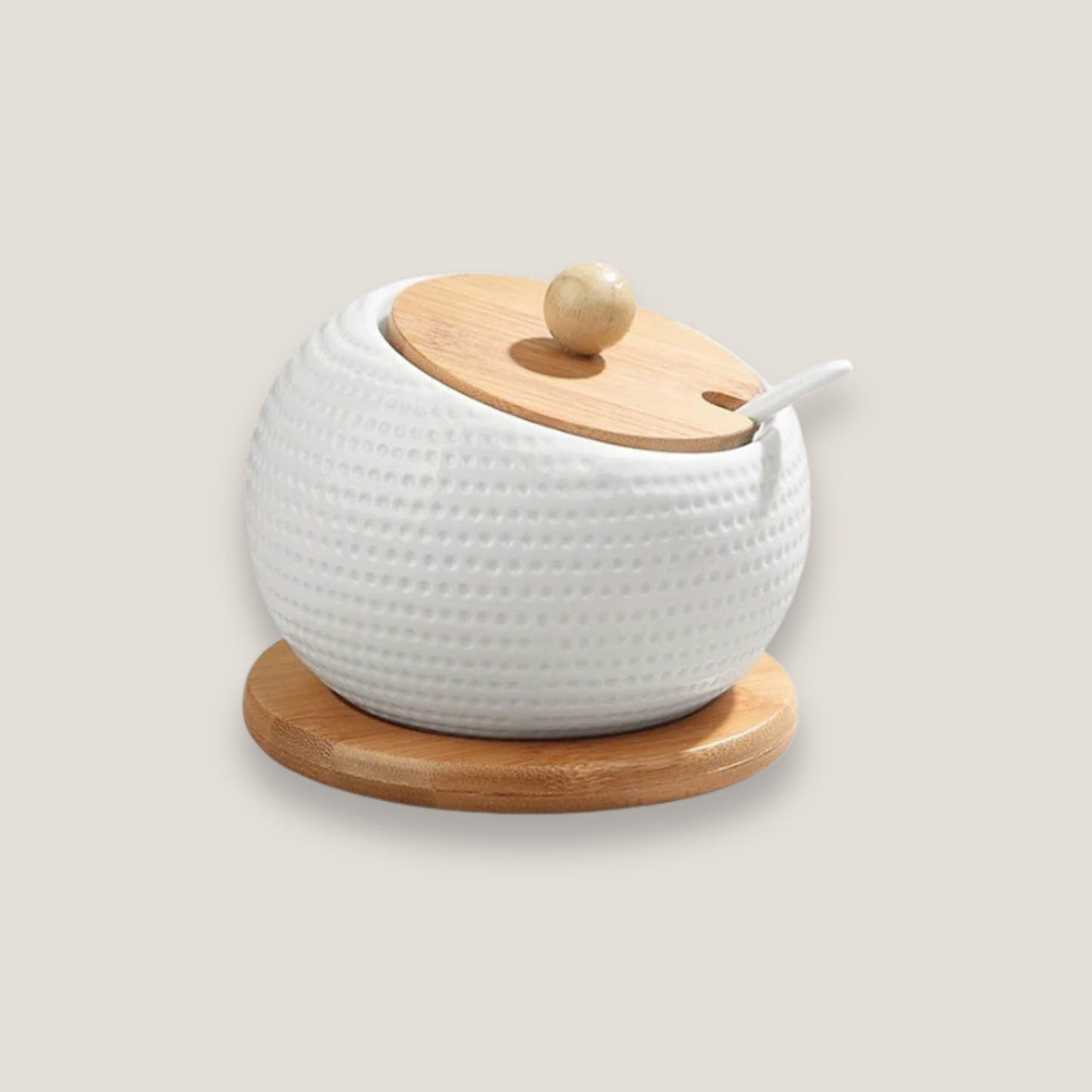 Ceramic Jar with Bamboo Lid