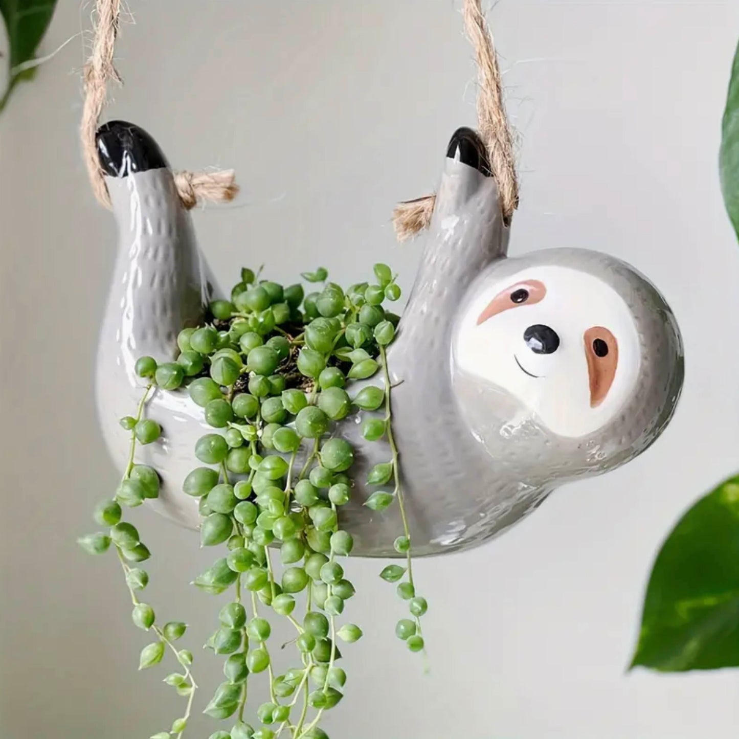 Sloth Ceramic Planter
