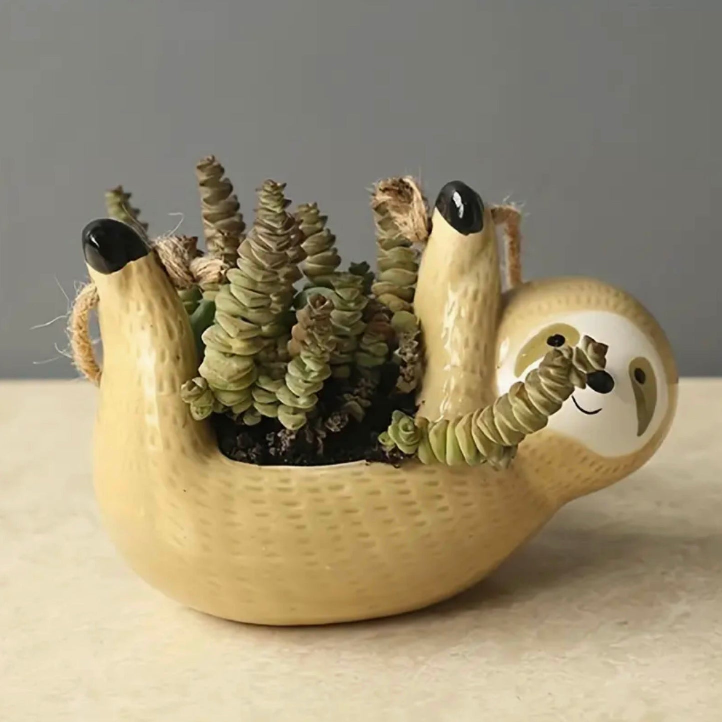 Sloth Ceramic Planter