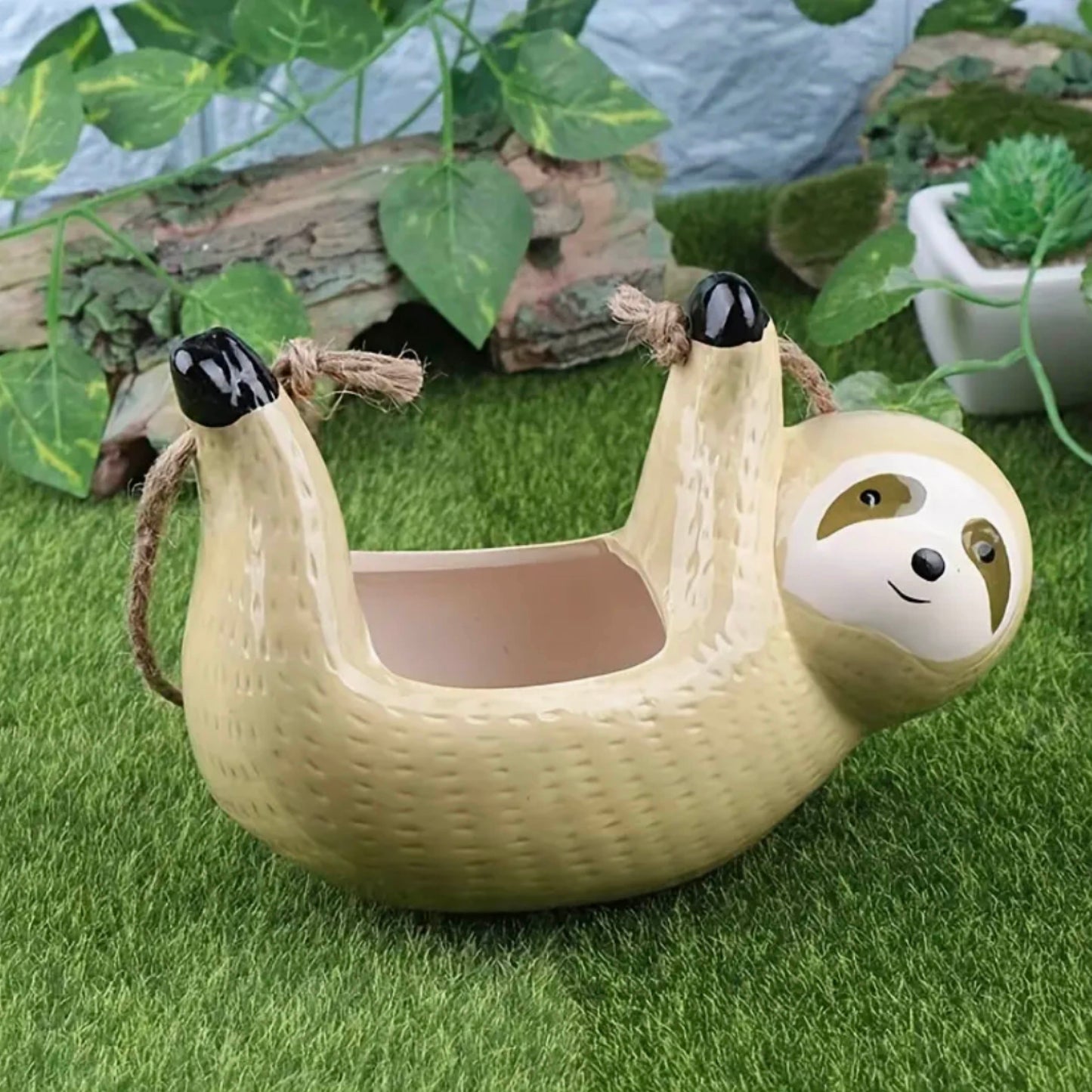 Sloth Ceramic Planter