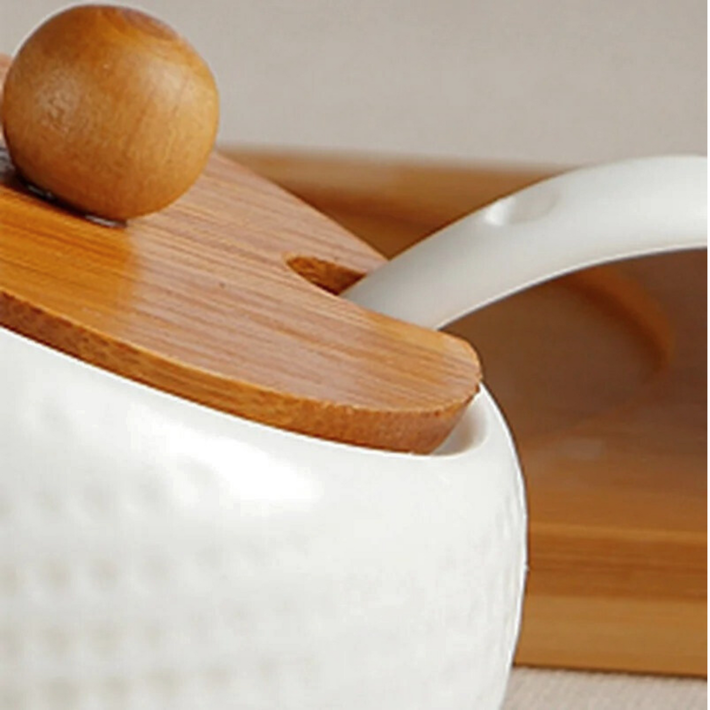 Ceramic Jar with Bamboo Lid