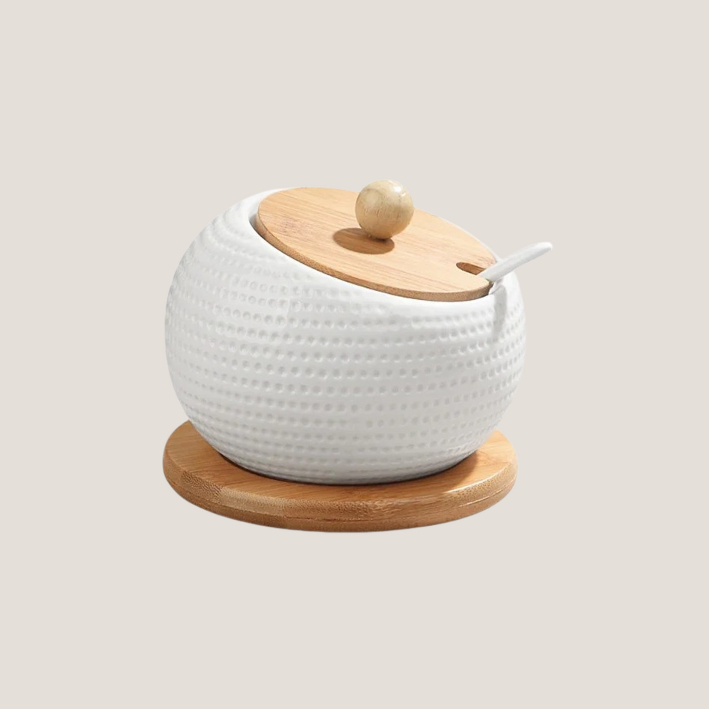 Ceramic Jar with Bamboo Lid