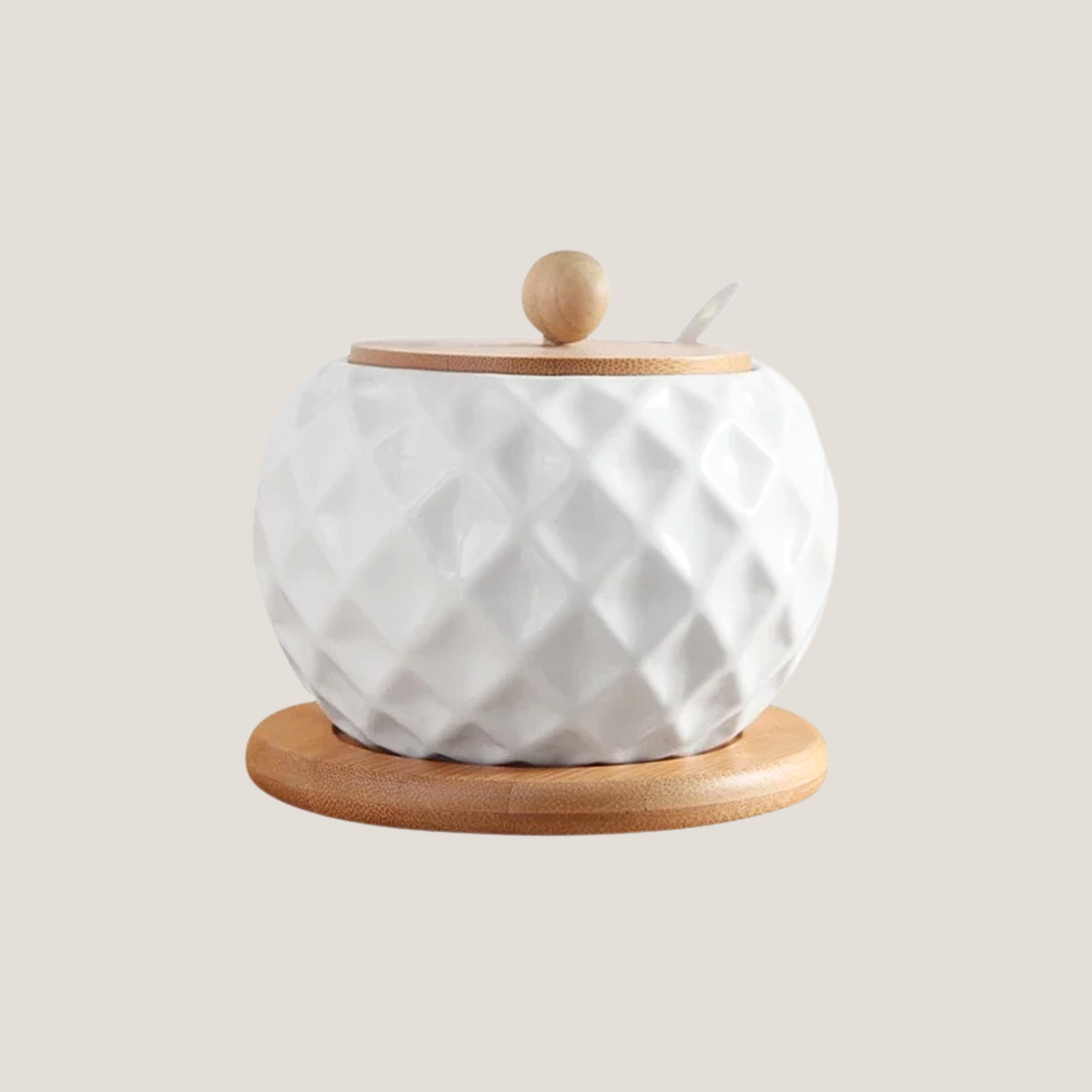 Ceramic Jar with Bamboo Lid