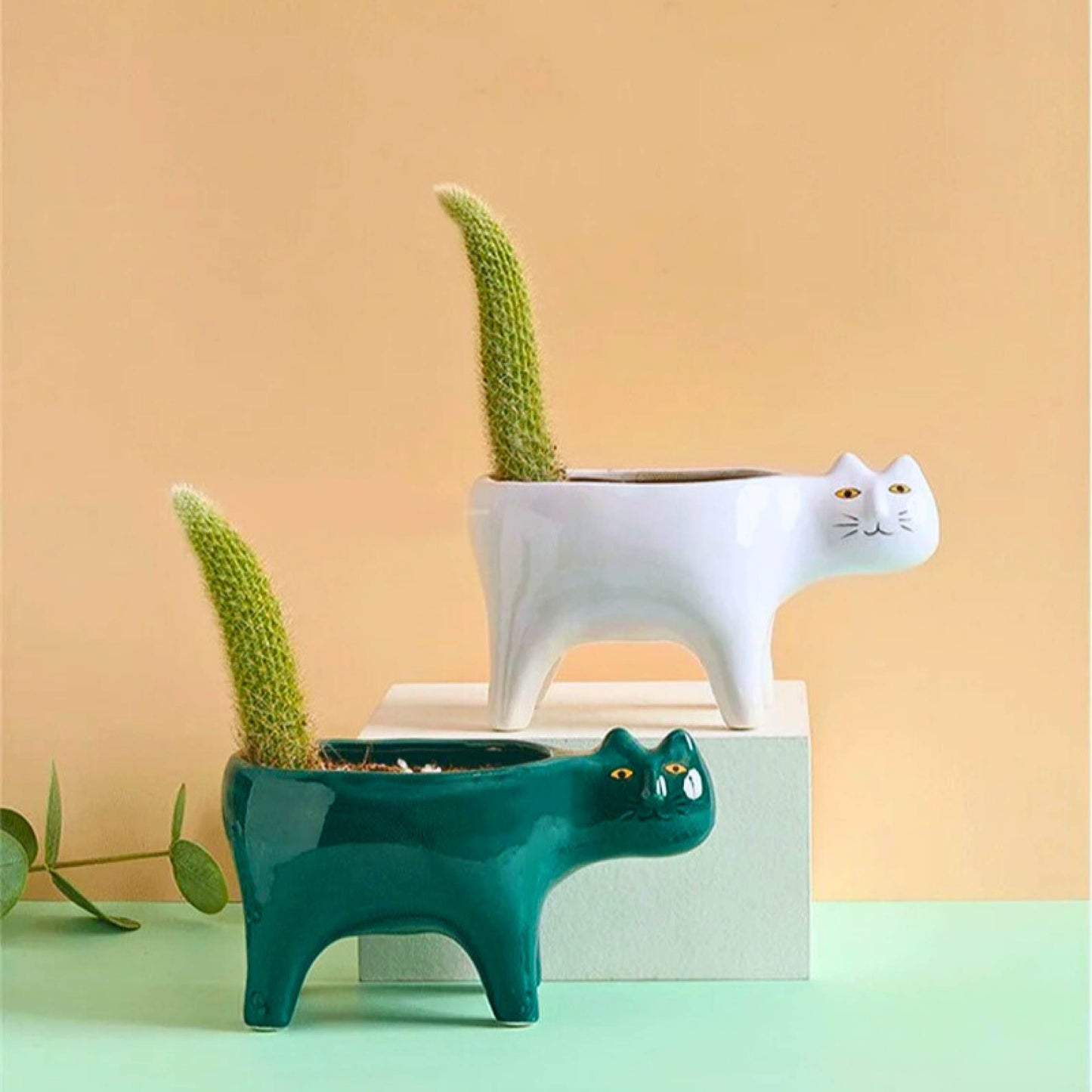 Ceramic Cat Planter