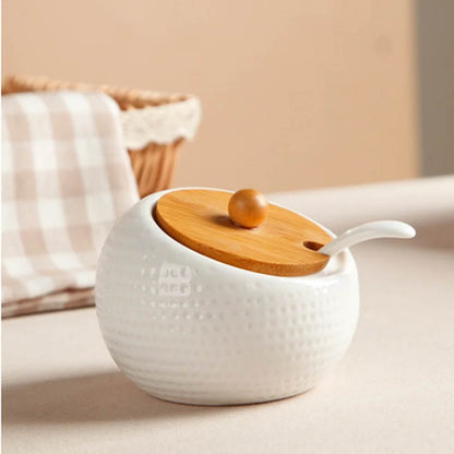 Ceramic Jar with Bamboo Lid