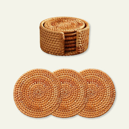 Rattan Coasters and Placemat