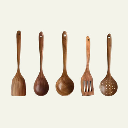 Teak Wood Cooking Utensils