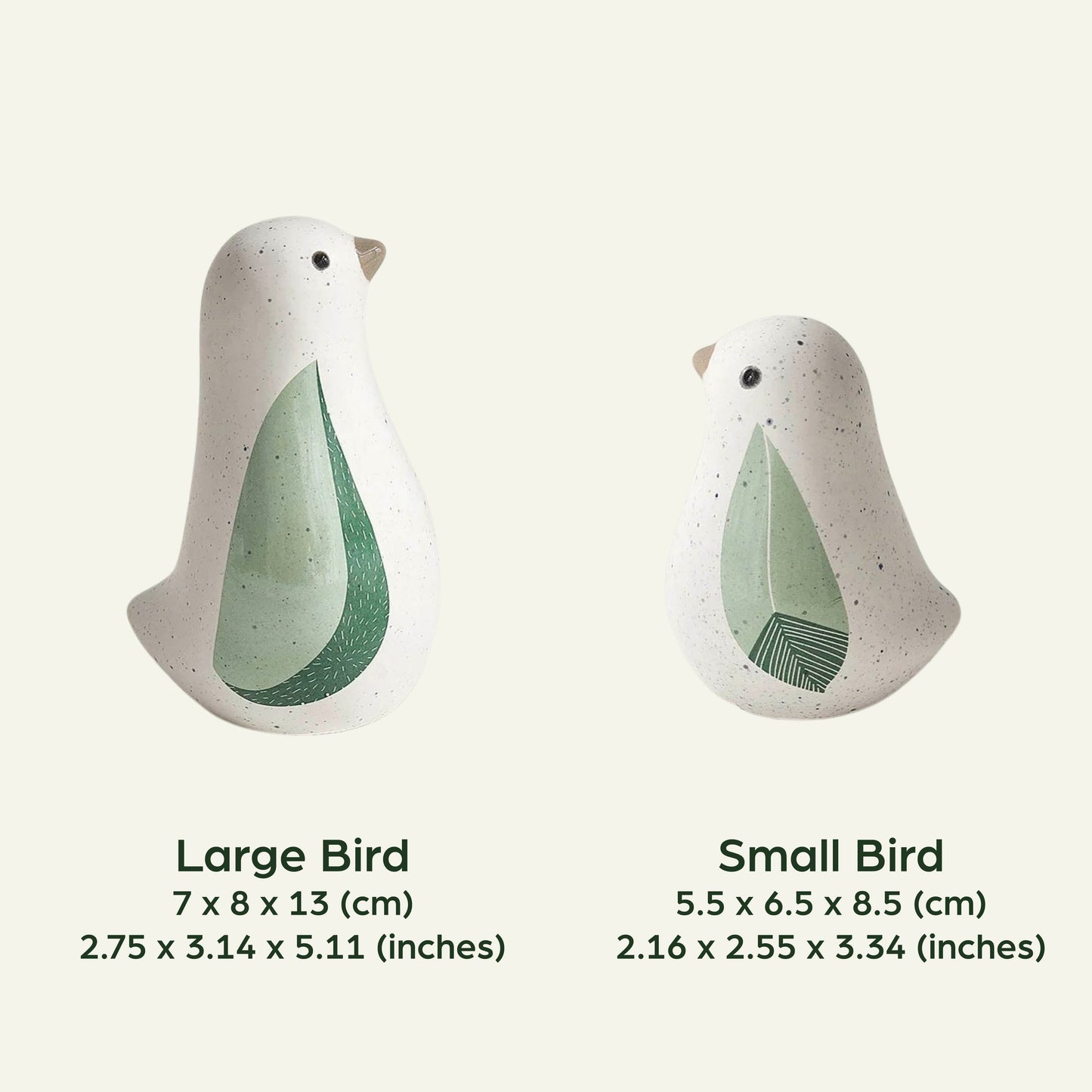 Ceramic Bird Figurines Set