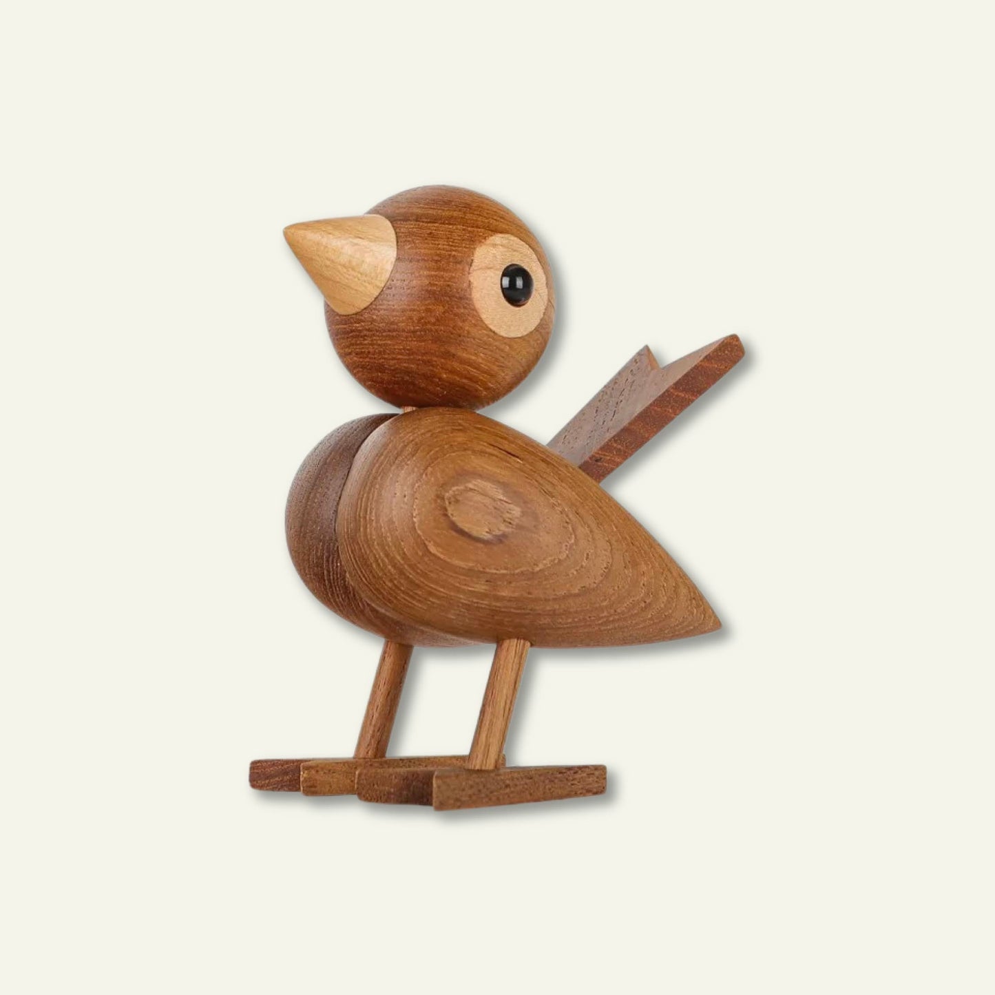 Wooden Sparrow Figurine