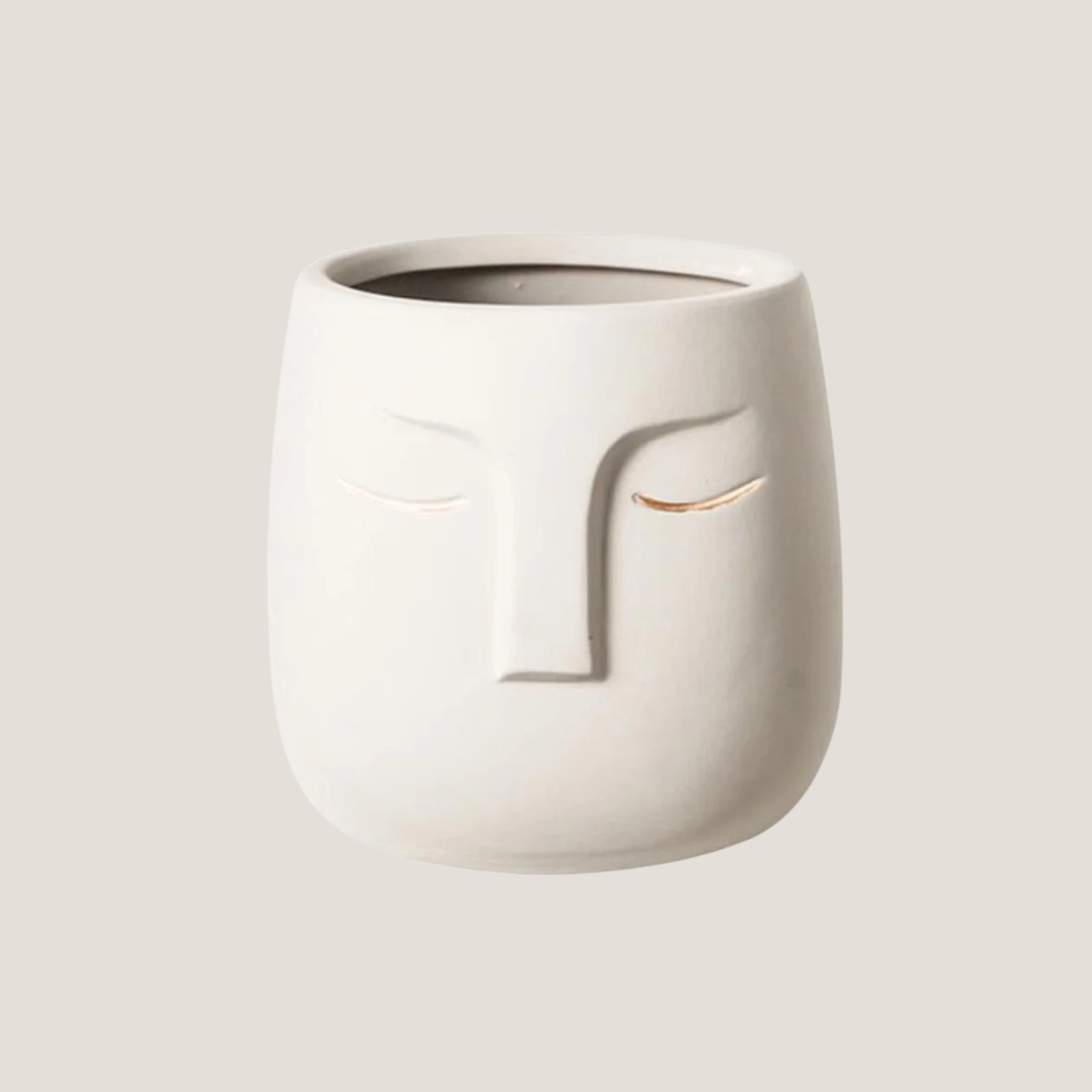 Abstract Face Ceramic Planter