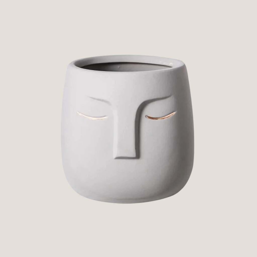 Abstract Face Ceramic Planter