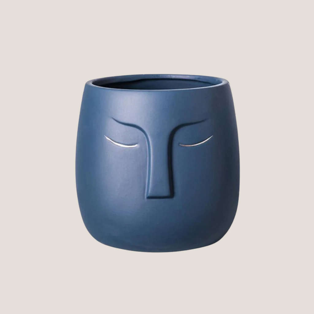 Abstract Face Ceramic Planter
