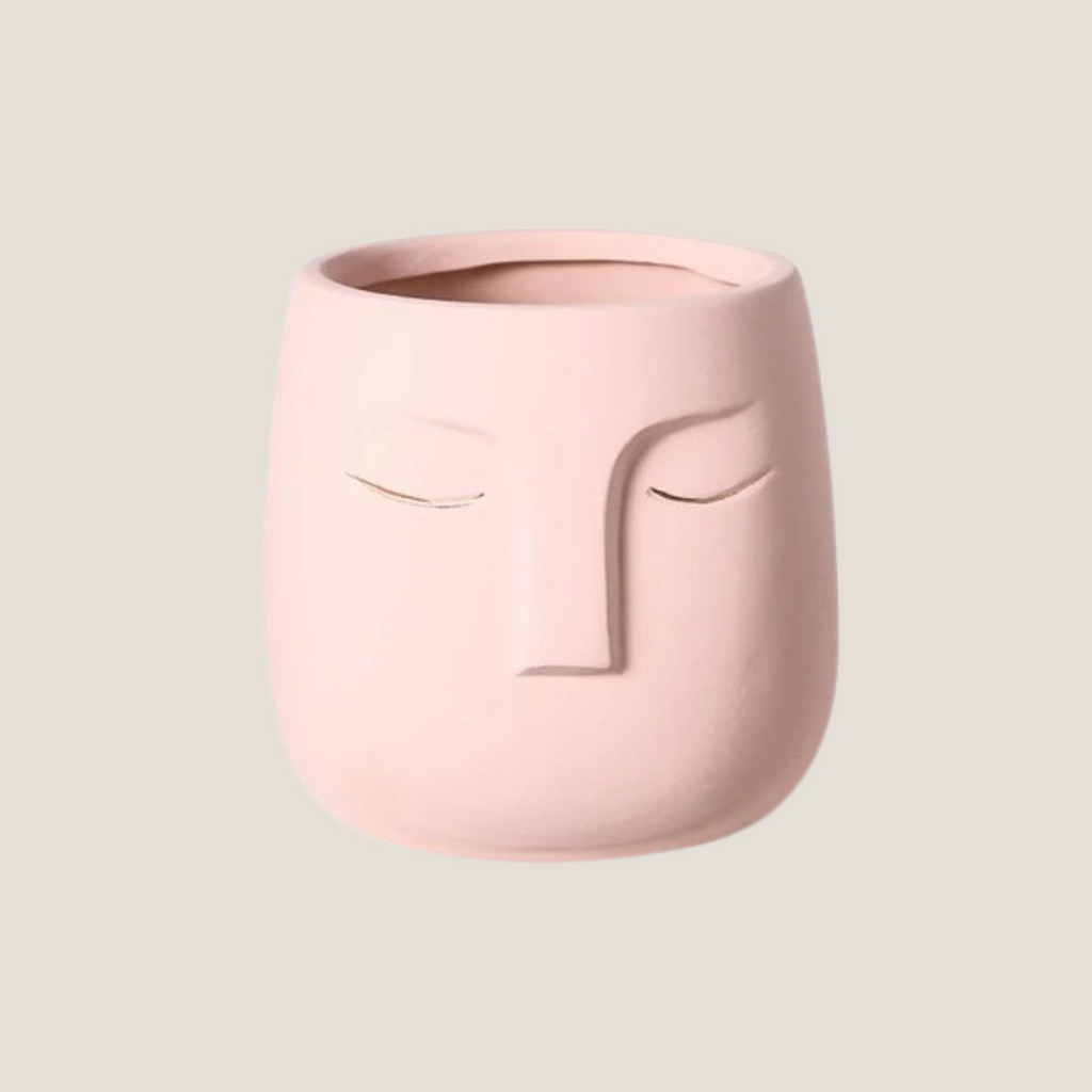Abstract Face Ceramic Planter