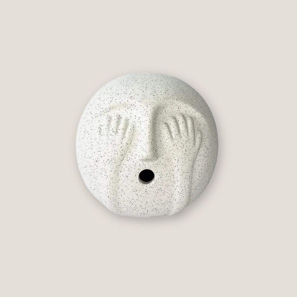 Abstract Face Ceramic Sculpture