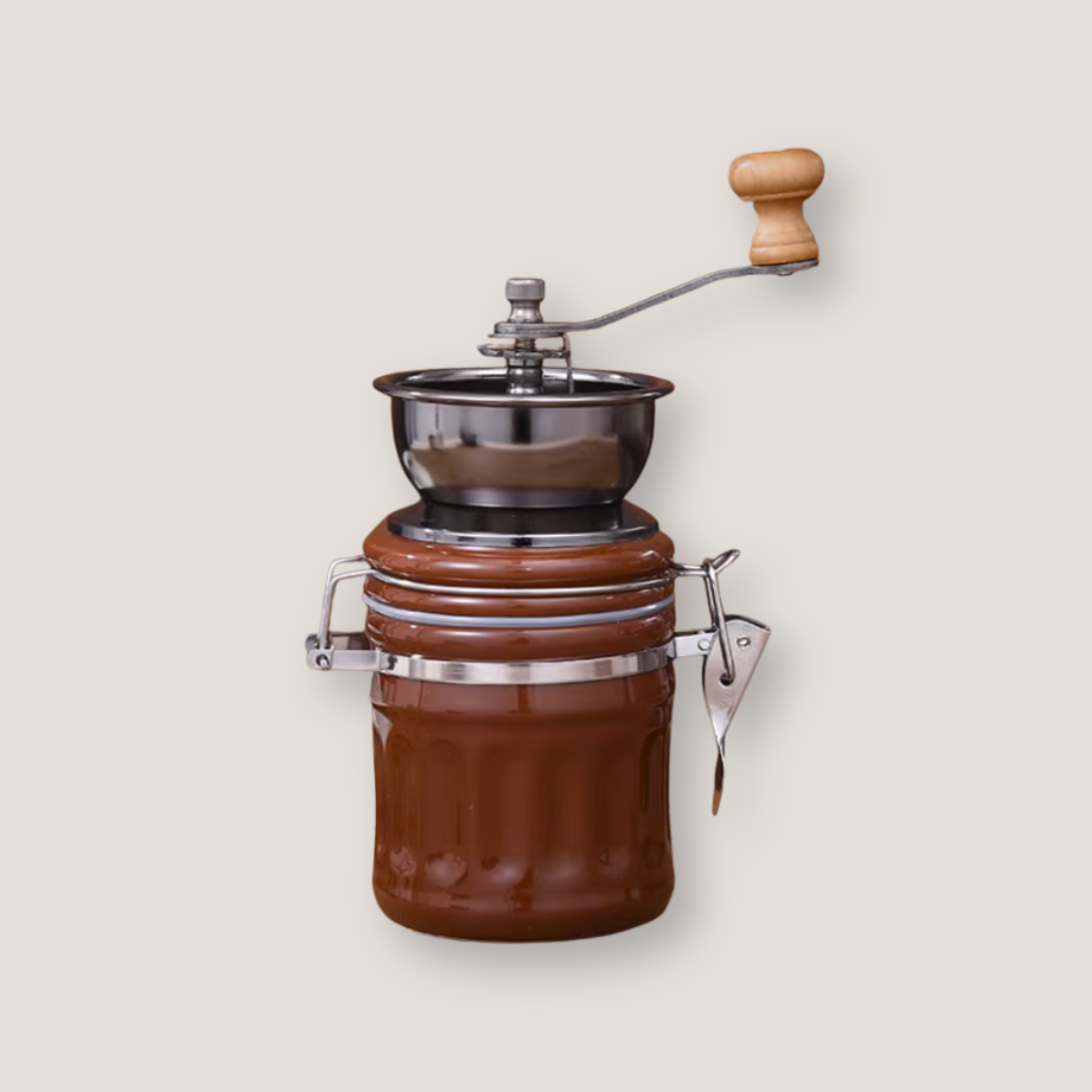 Manual Ceramic Coffee Grinder with Storage Jar