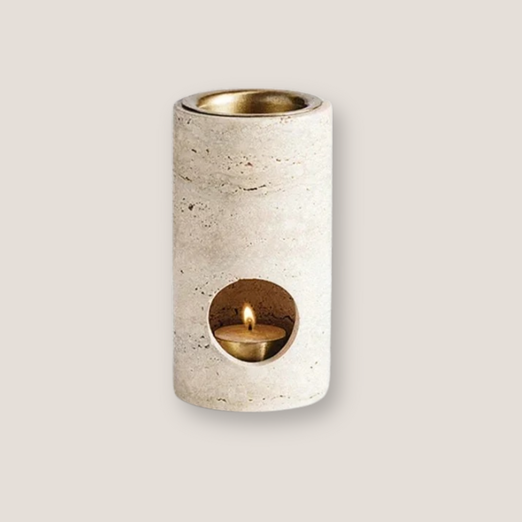 Roman Stone Cylinder Essential Oil Burner