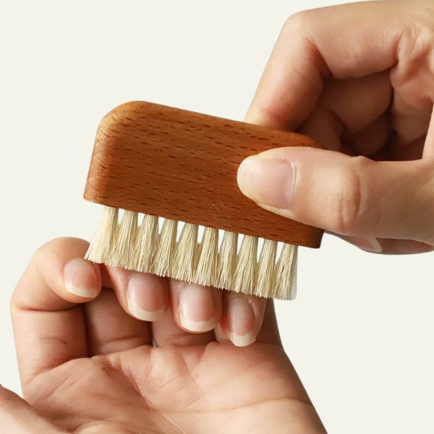 Compact Wooden Nail Brush