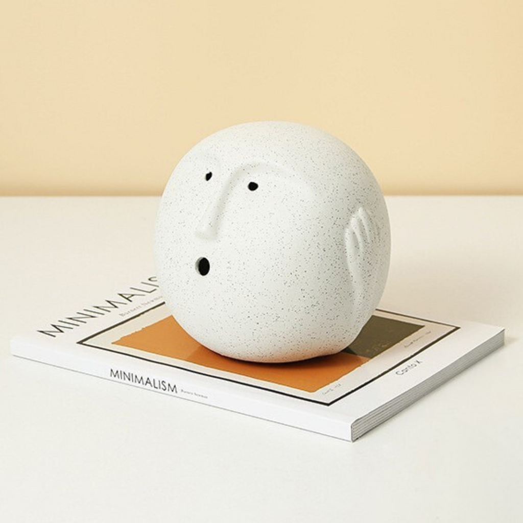 Abstract Face Ceramic Sculpture