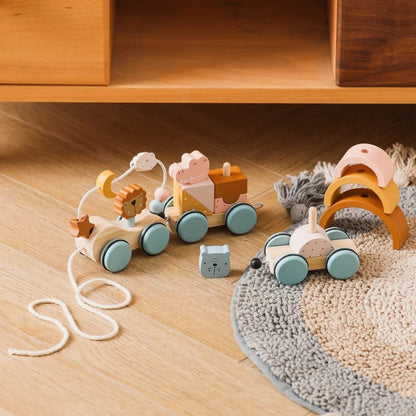 Montessori Wooden Animal Train