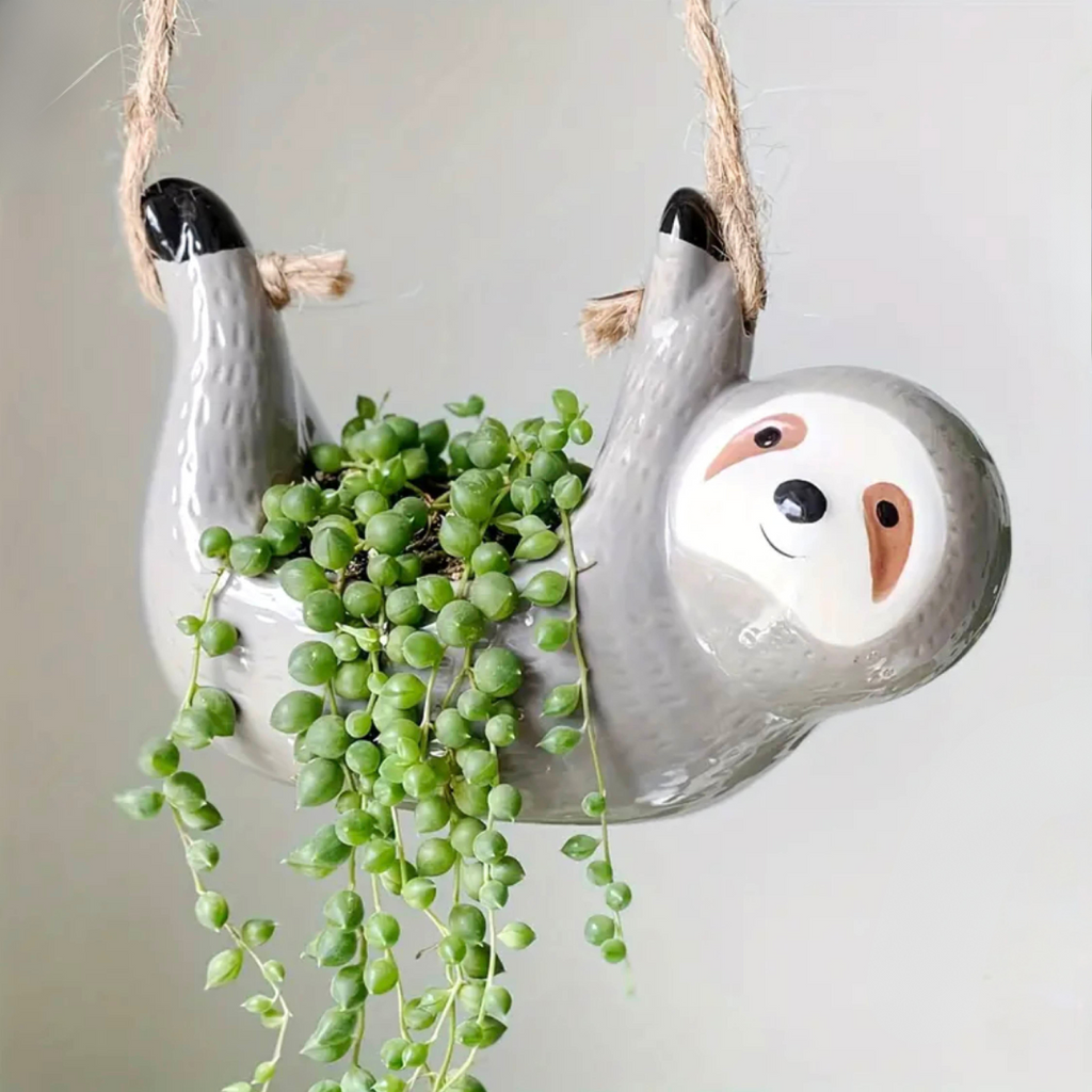 Sloth Ceramic Planter