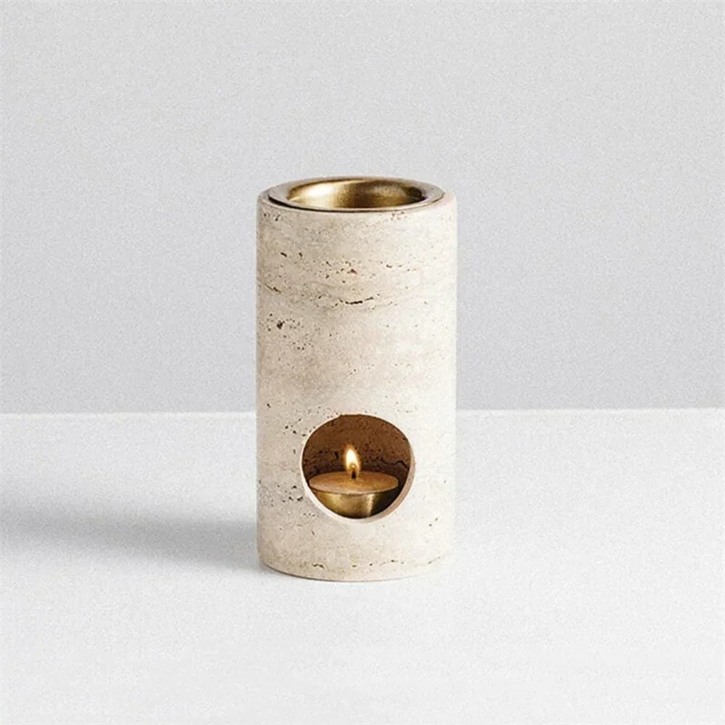 Roman Stone Cylinder Essential Oil Burner