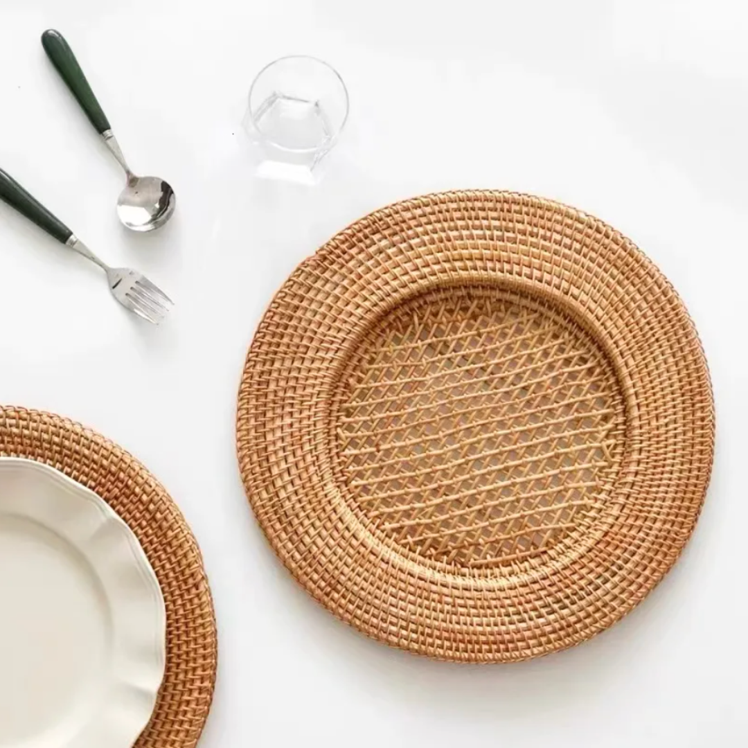 Handmade Natural Rattan Plate
