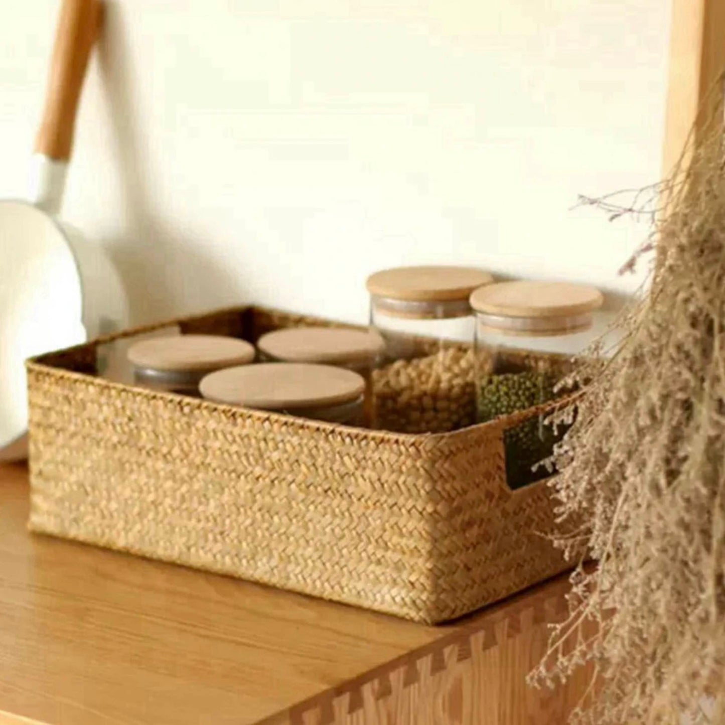 Woven Seagrass Storage Basket