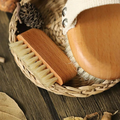 Compact Wooden Nail Brush