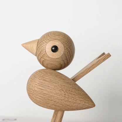 Wooden Sparrow Figurine