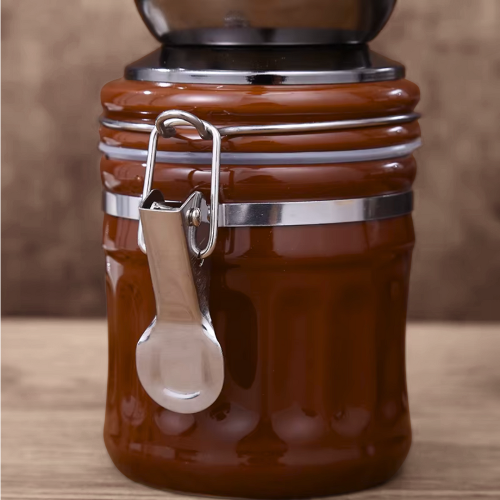 Manual Ceramic Coffee Grinder with Storage Jar
