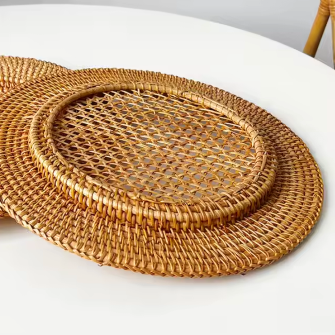 Handmade Natural Rattan Plate