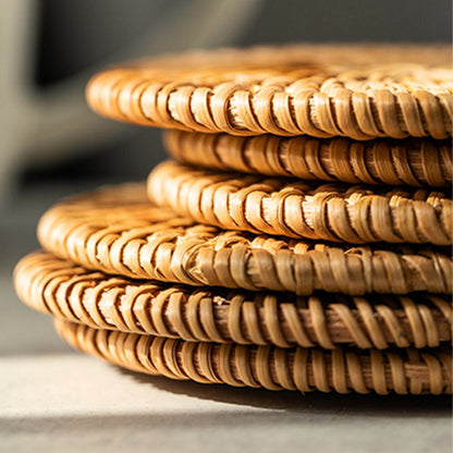 Rattan Coasters and Placemat