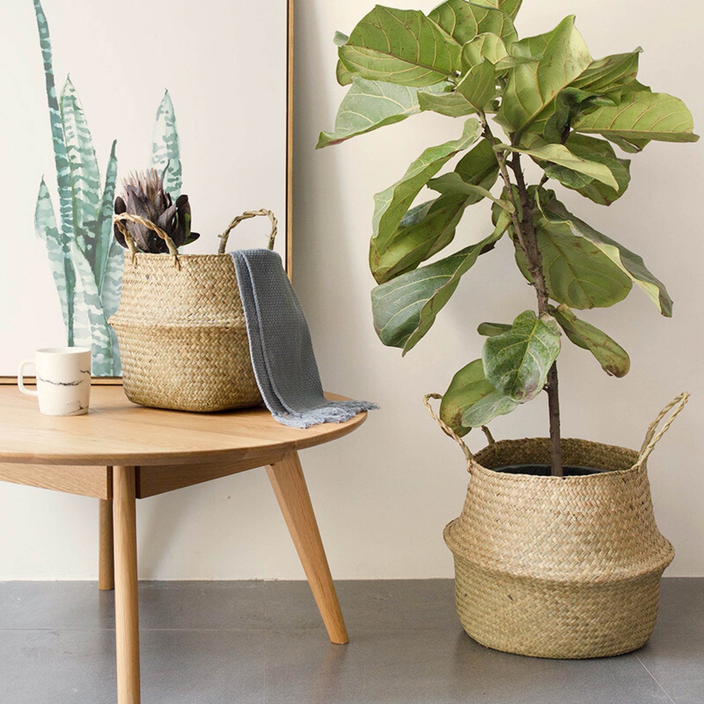 Seagrass Basket with Handles