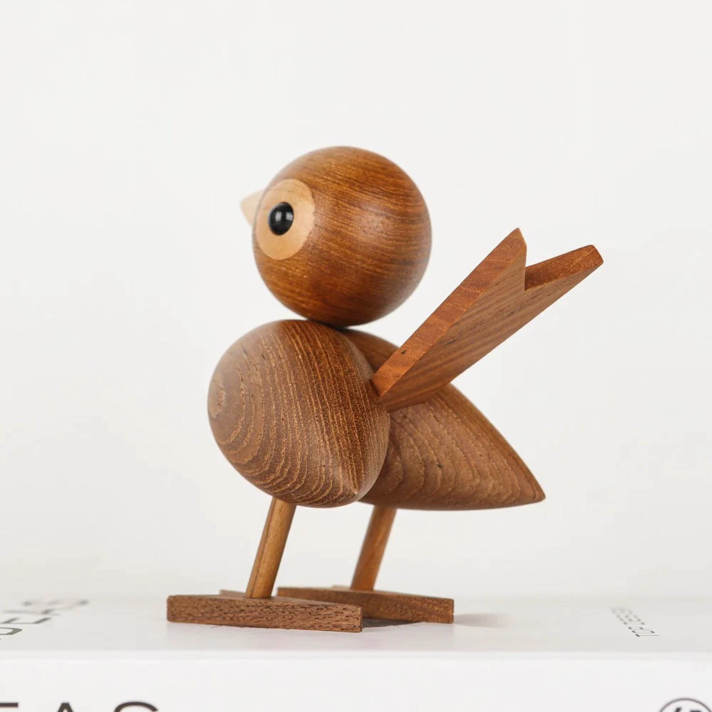 Wooden Sparrow Figurine