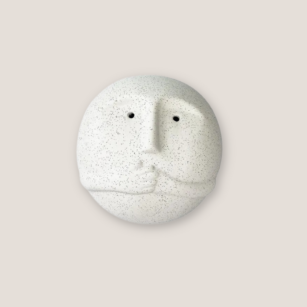 Abstract Face Ceramic Sculpture