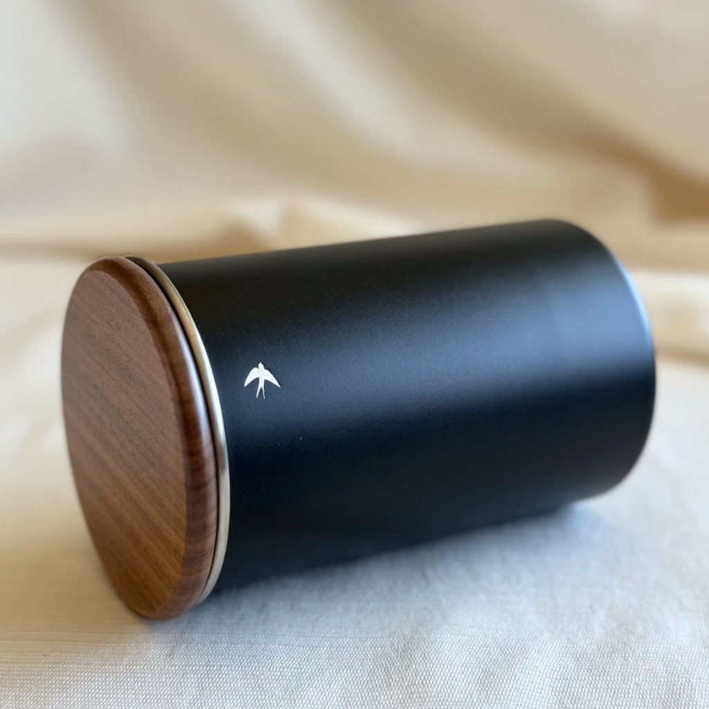 Stainless Steel Coffee Canister with Wooden Lid