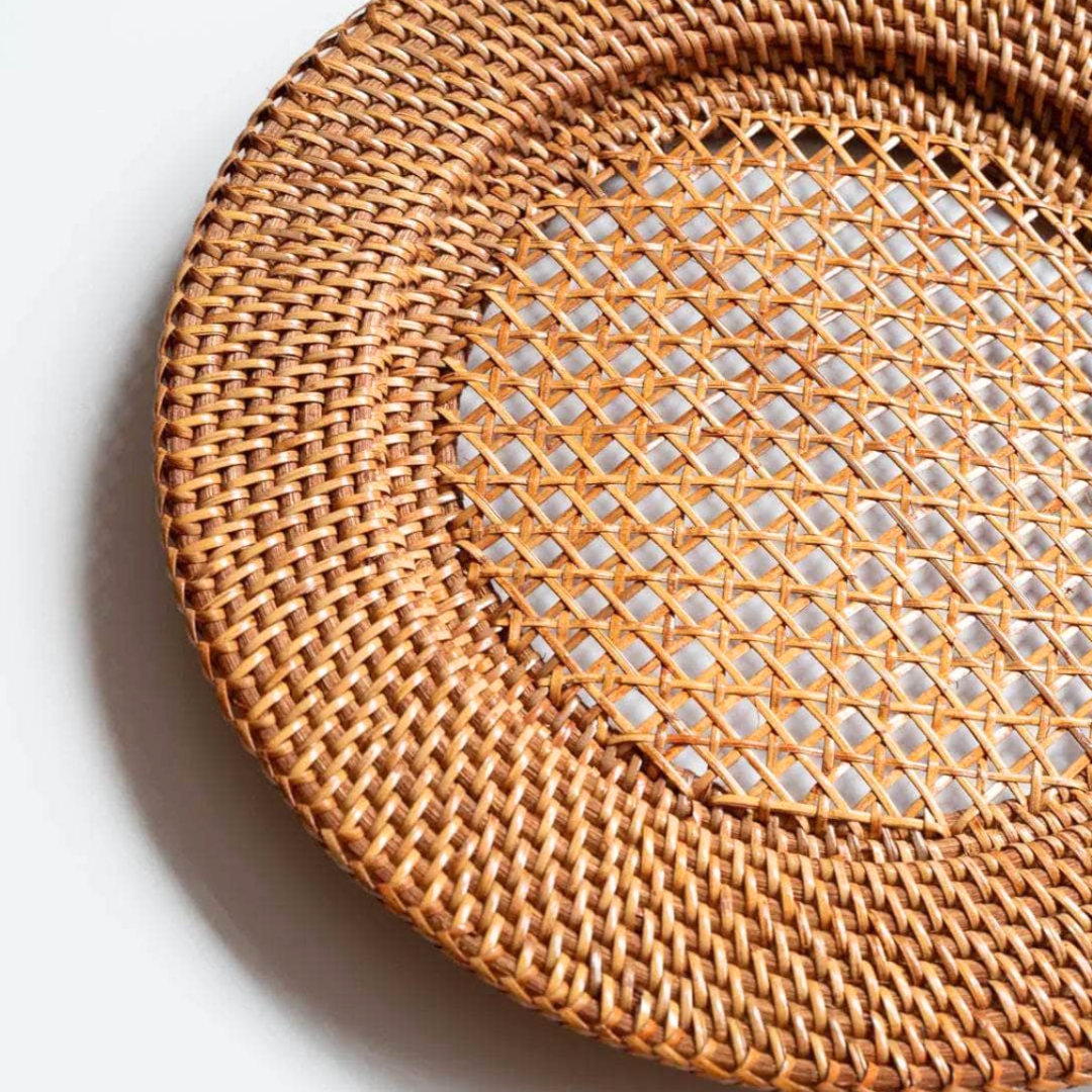Handmade Natural Rattan Plate