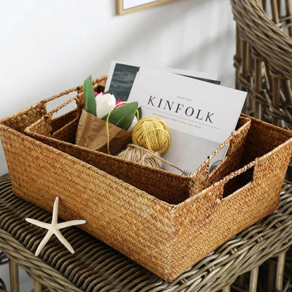 Woven Seagrass Storage Basket