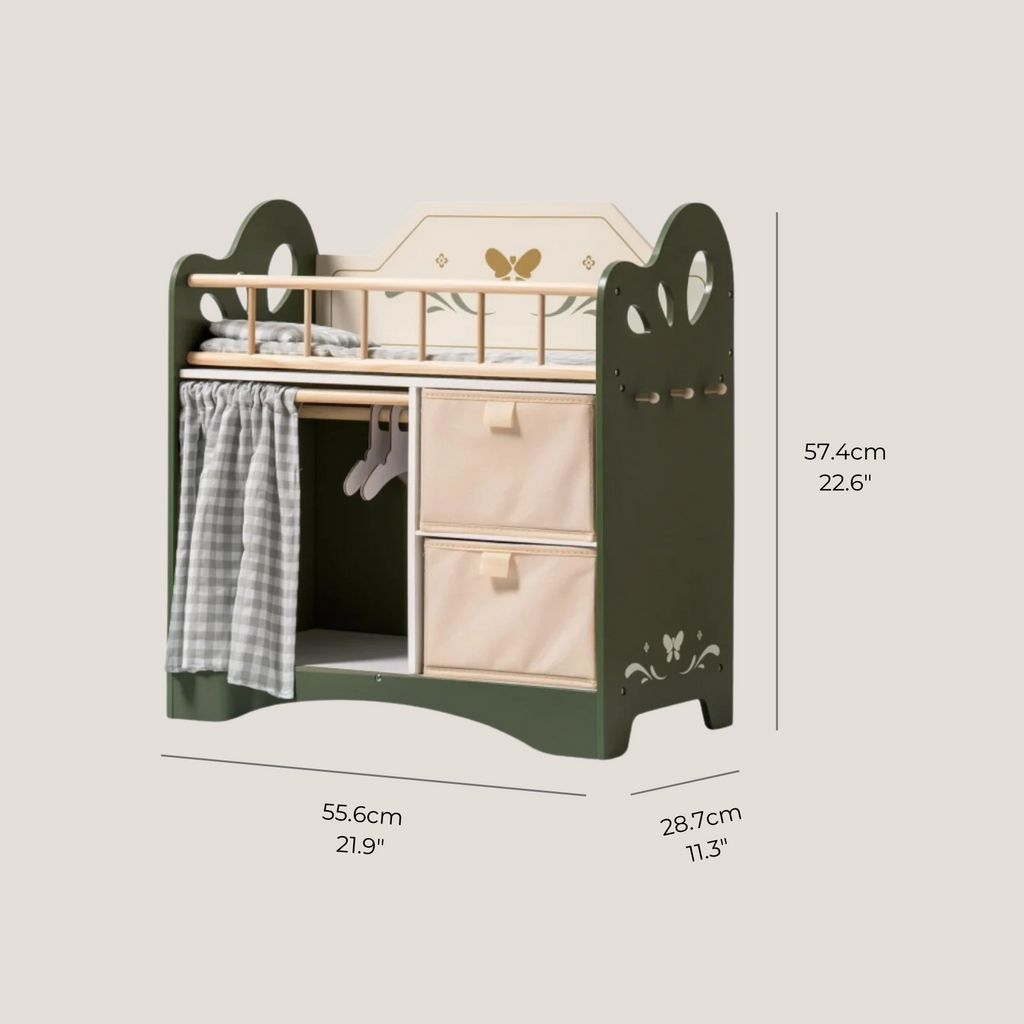 Maison Doll Crib in Olive