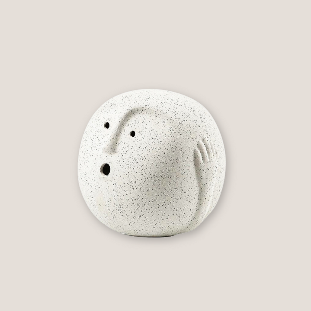 Abstract Face Ceramic Sculpture