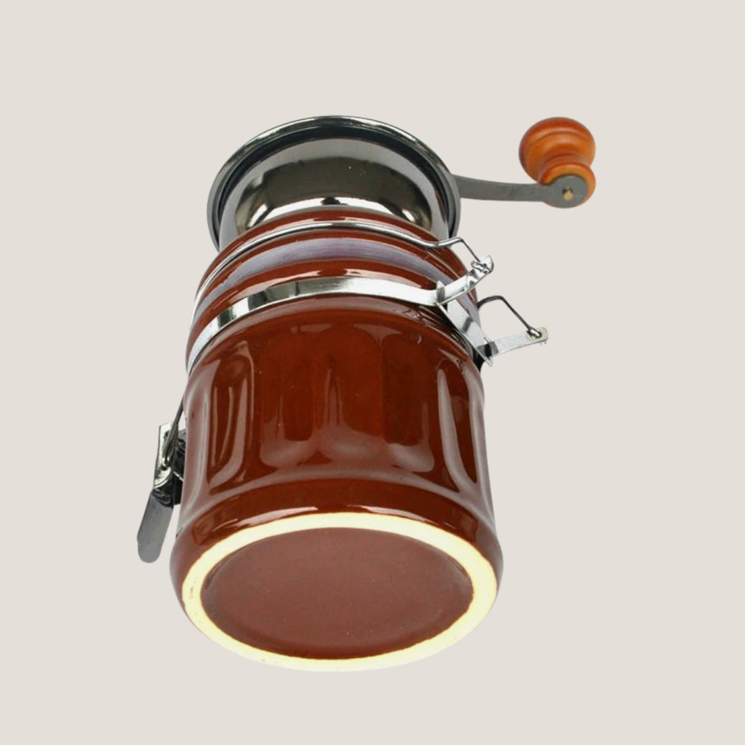 Manual Ceramic Coffee Grinder with Storage Jar