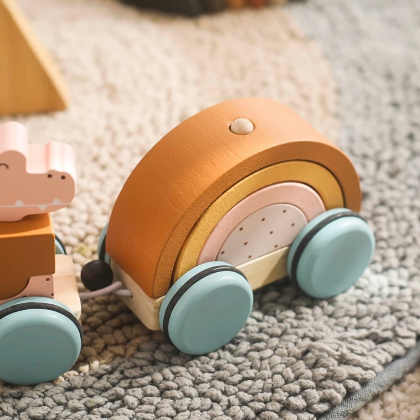 Montessori Wooden Animal Train