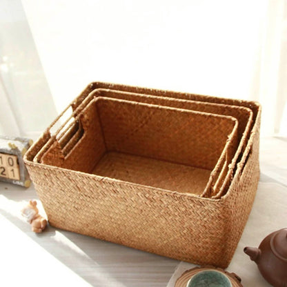 Woven Seagrass Storage Basket