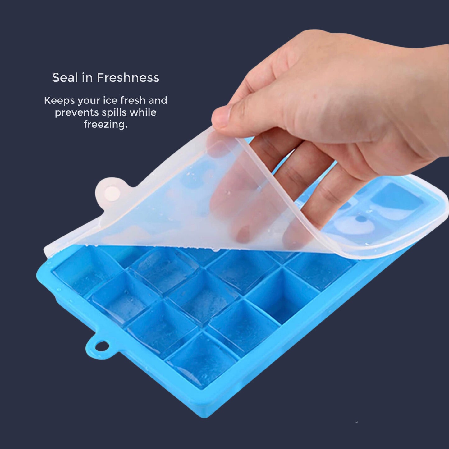 Silicone Ice Cube Tray with Lid