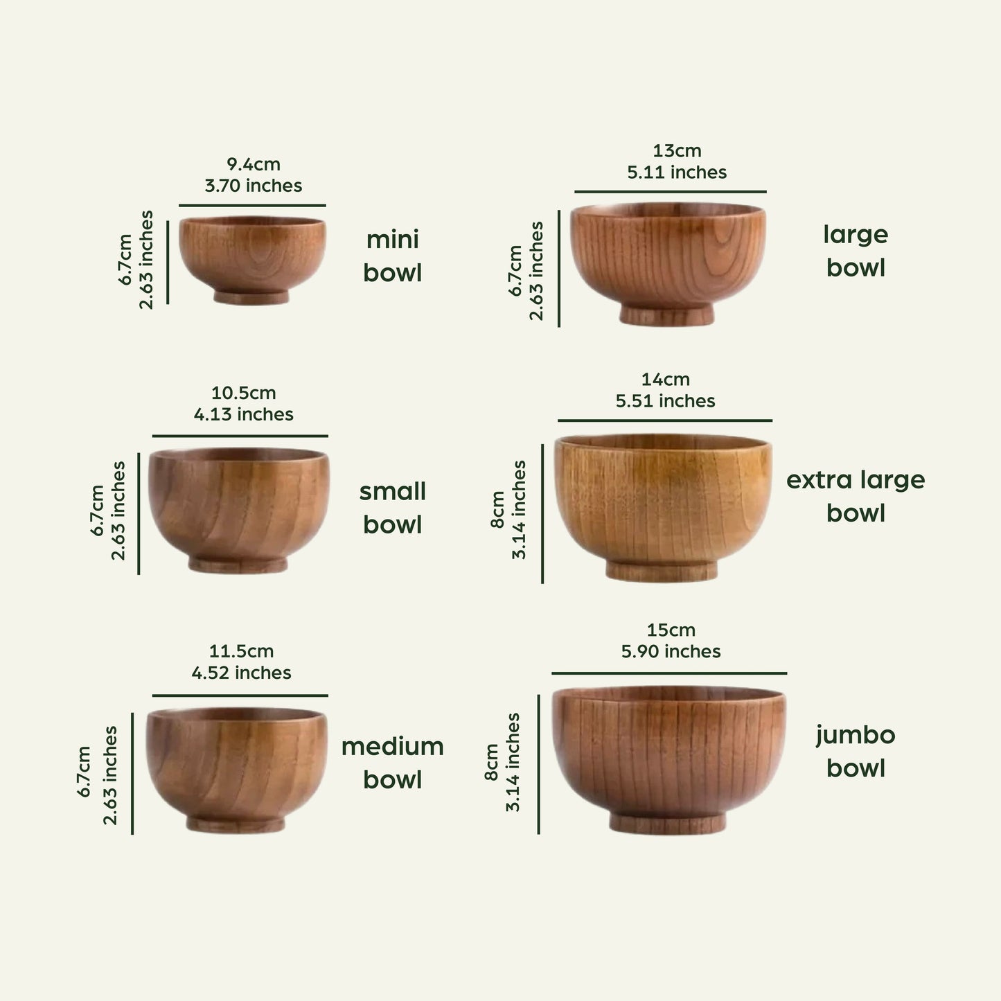 Wooden Rice Bowl