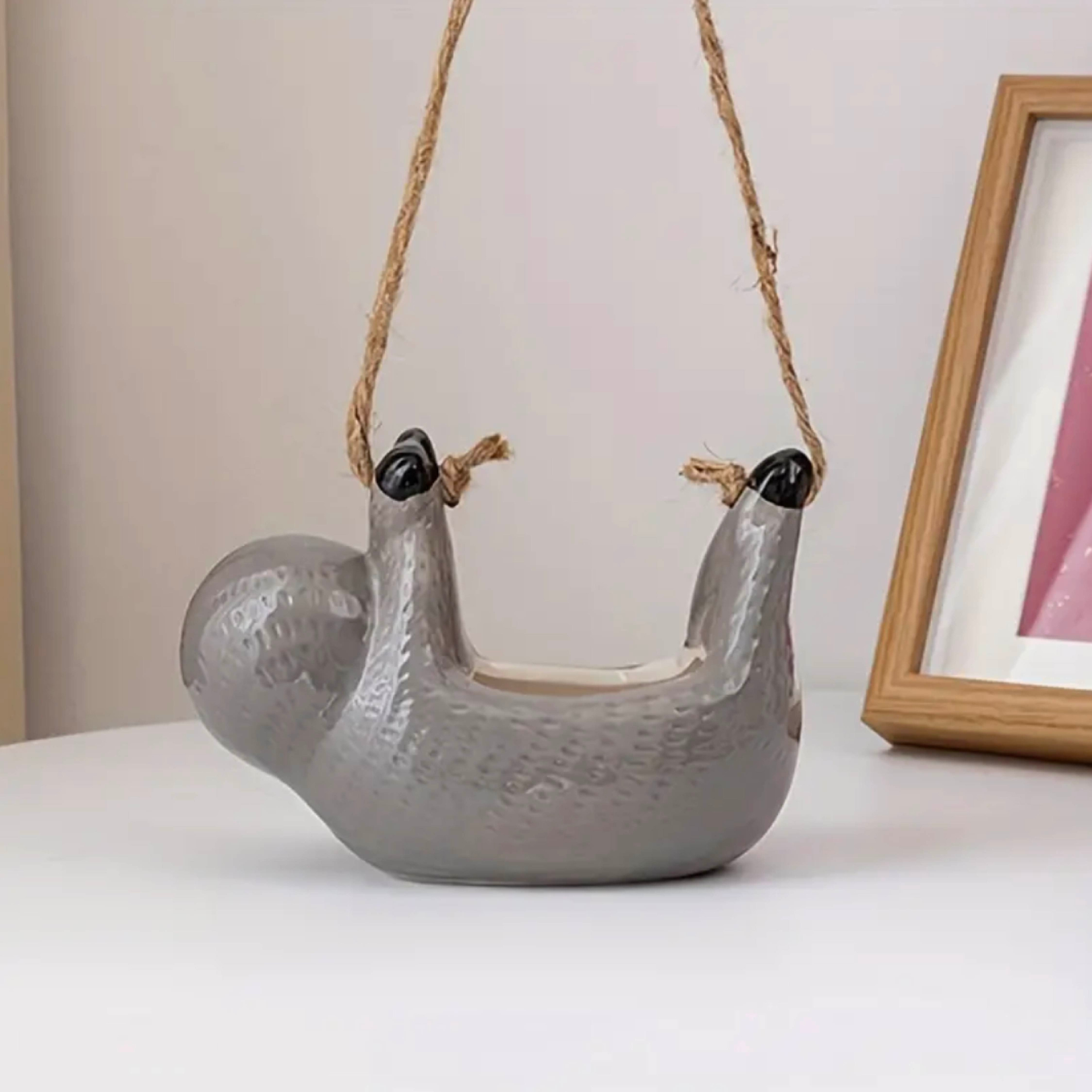Sloth Ceramic Planter