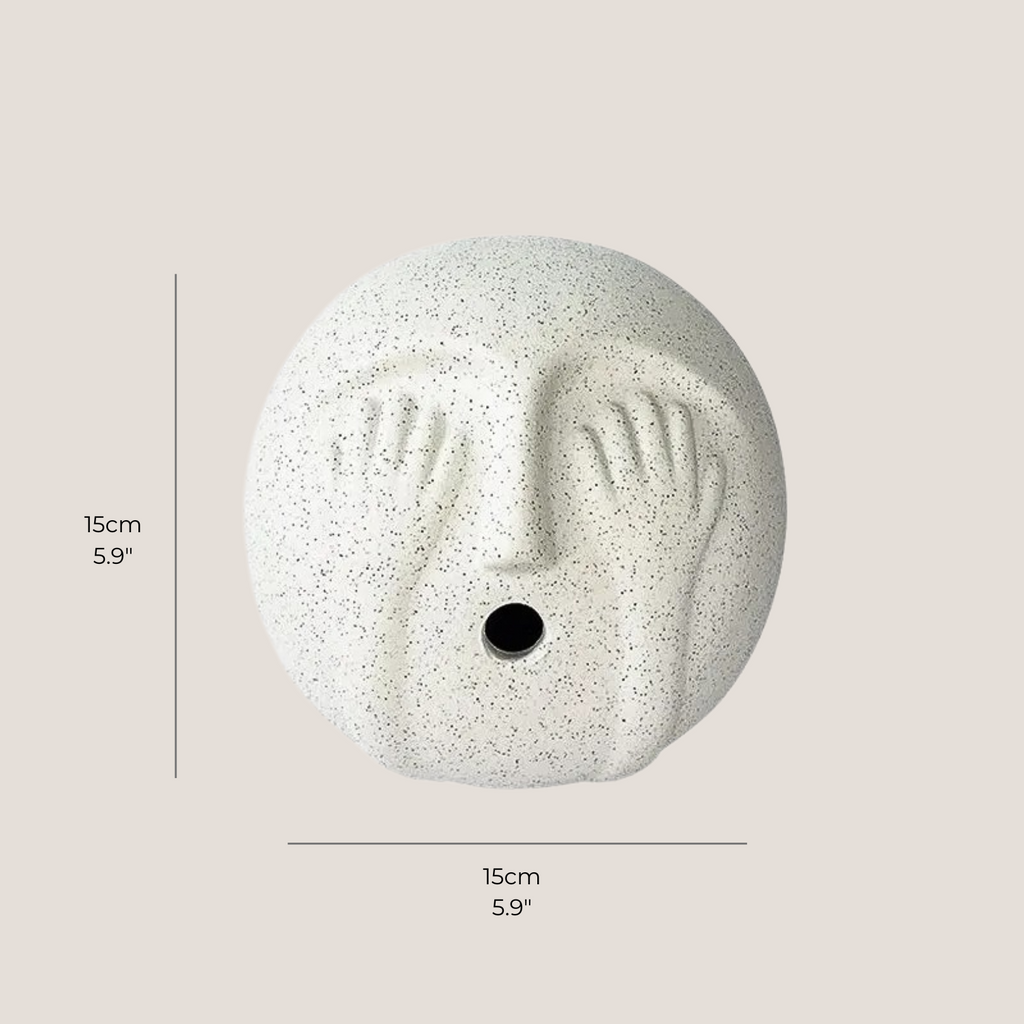 Abstract Face Ceramic Sculpture