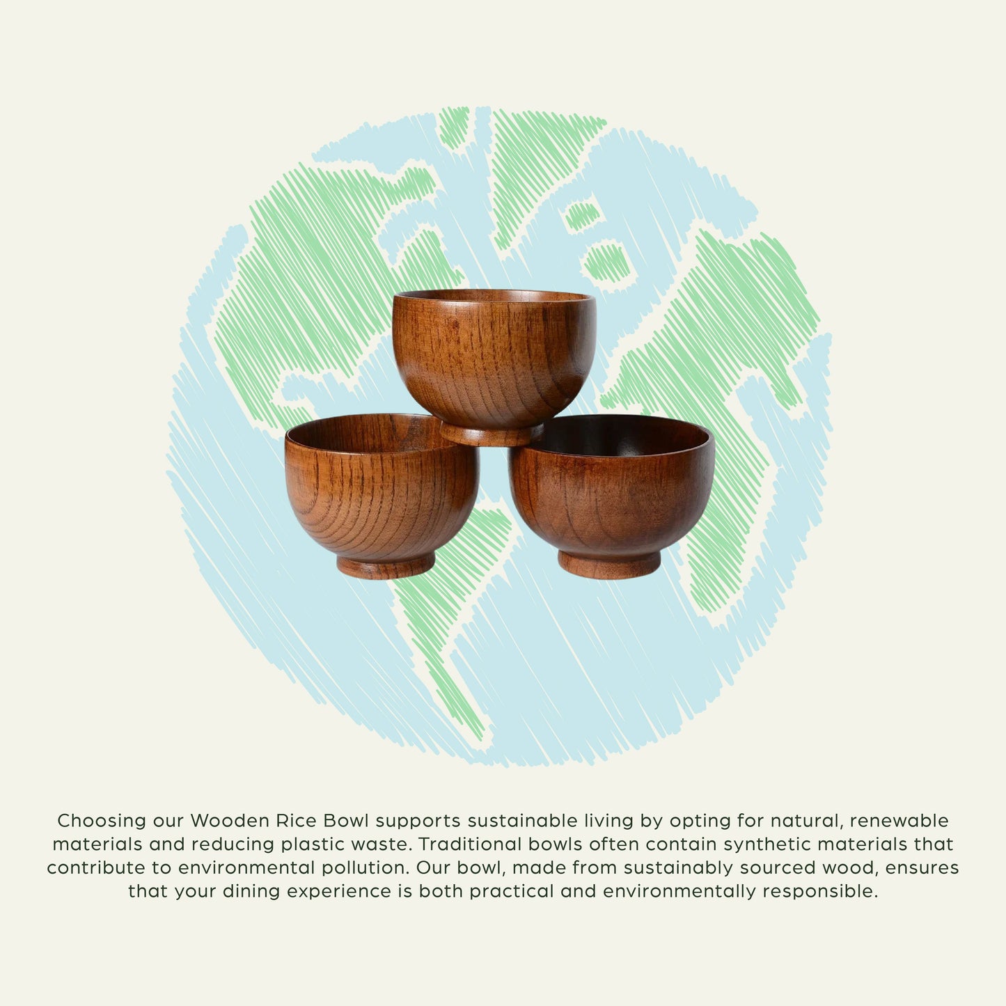 Wooden Rice Bowl